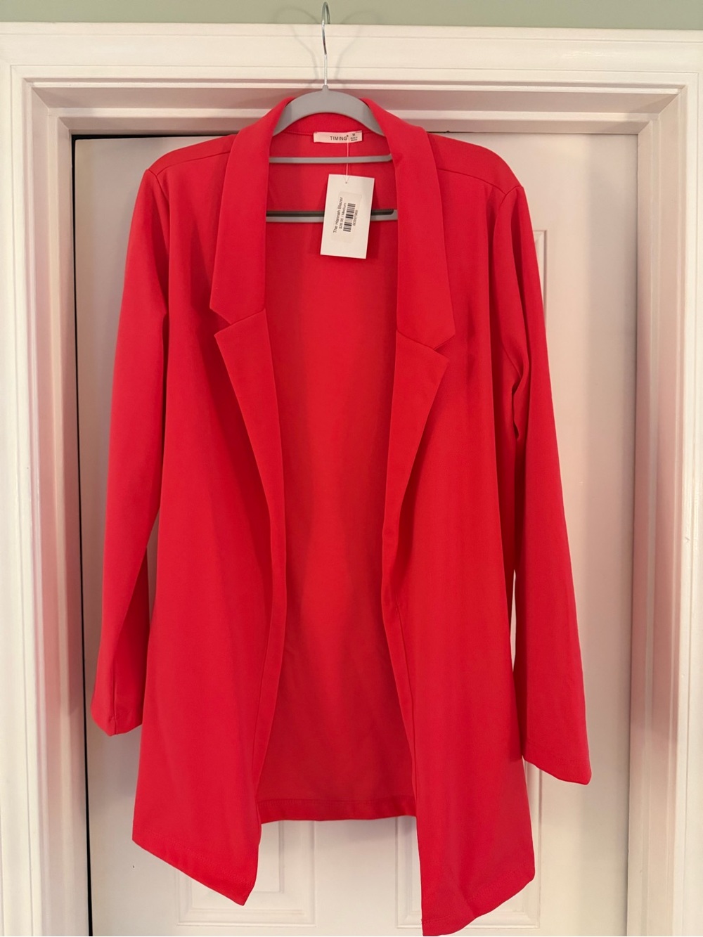 Hot Pink Open-Front Women's Blazer Jacket